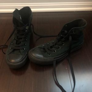 Black high top converse
